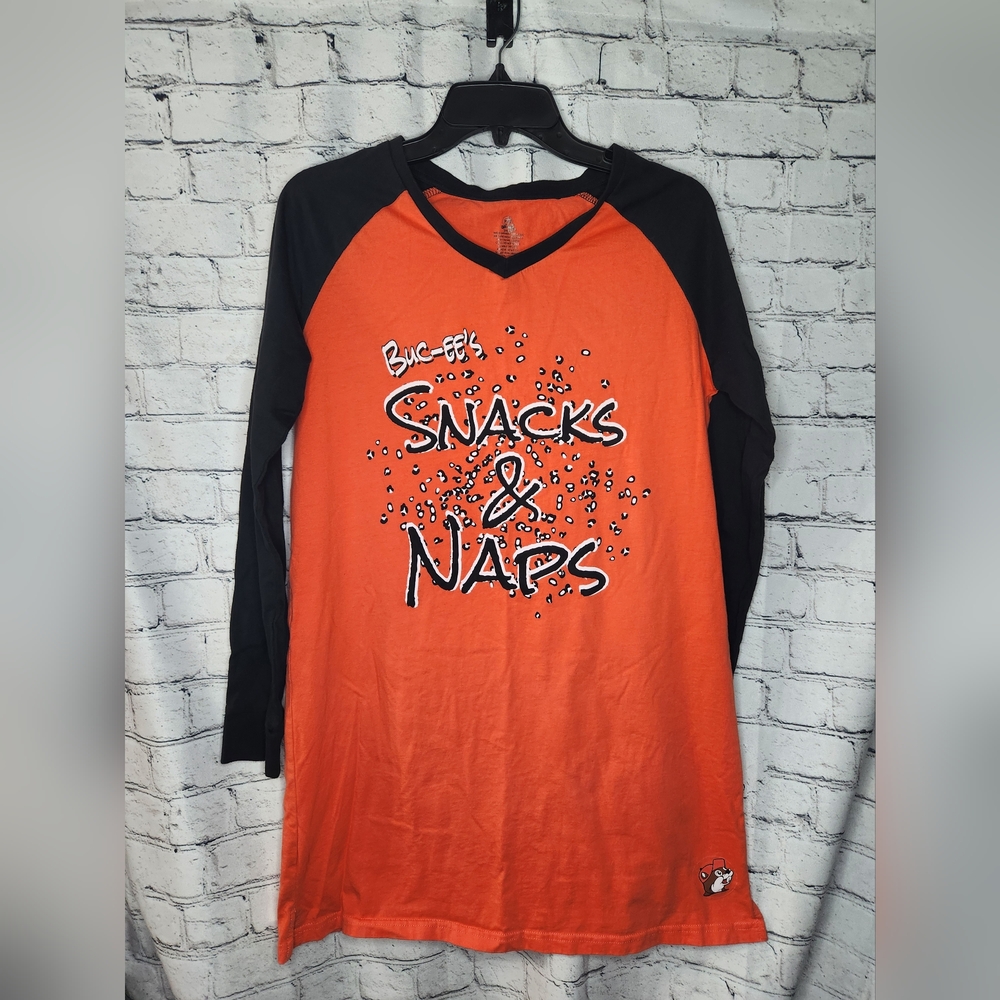 Buc-ee's‎ Snacks and Naps Sleep Shirt Night Gown Size Small / Medium